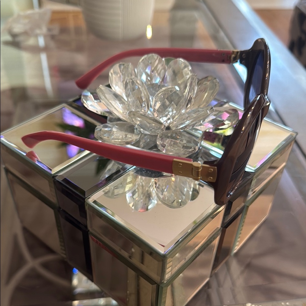 Hot Stylish dark pink and Brown Sunglasses